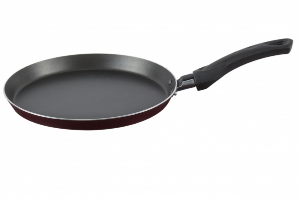 Сковорода для млинців 22 см із чорною ручкою