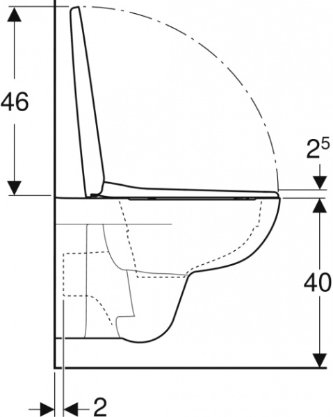 Унітаз підвісний Geberit Selnova 501.751.00.1 воронкоподібний Rimfree з сидінням та кришкою