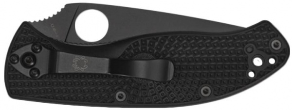 Ніж складаний Spyderco Tenacious Black Blade FRN , напівсерейтор 87.13.93