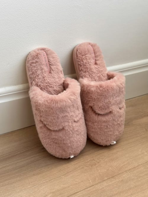 Тапки домашние Twins HS-LUX EYES меховые закрытые 11049 р.36/37 светло-розовый