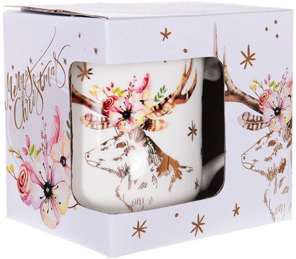 Чашка для чая Рождественский олень 400 мл 924-449 Lefard