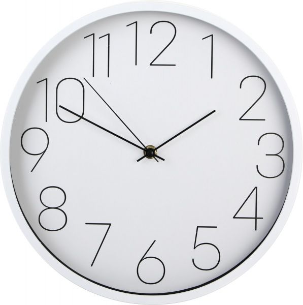 Часы настенные Time 30,5x4 см белый