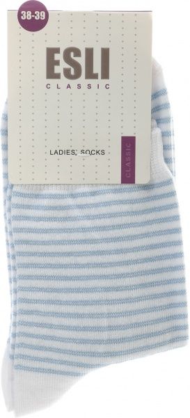 Носки Conte CLASSIC р. 25 белый с голубым 