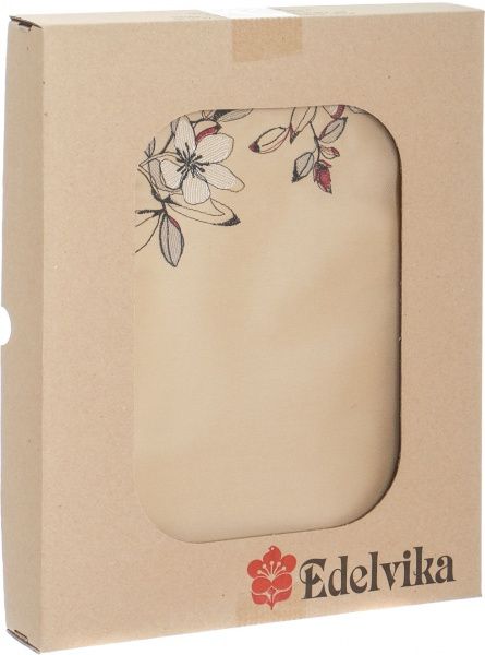 Скатерть «Цветочек» 649-16/00 140x240 см бежевый Эдельвика 