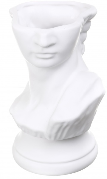 Ваза керамическая Rezon Давид 24 см белый 