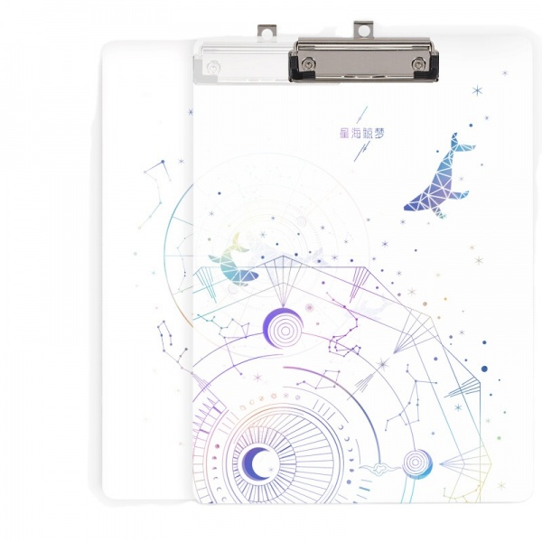 Планшет 72603 бiлий A4 пластик Сузiр'я металевий клiп Deli 