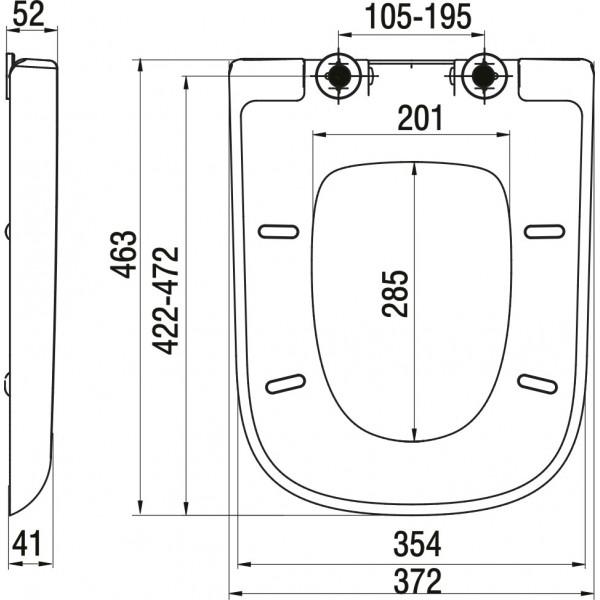Сиденье для унитаза AM.PM Like C807851WH