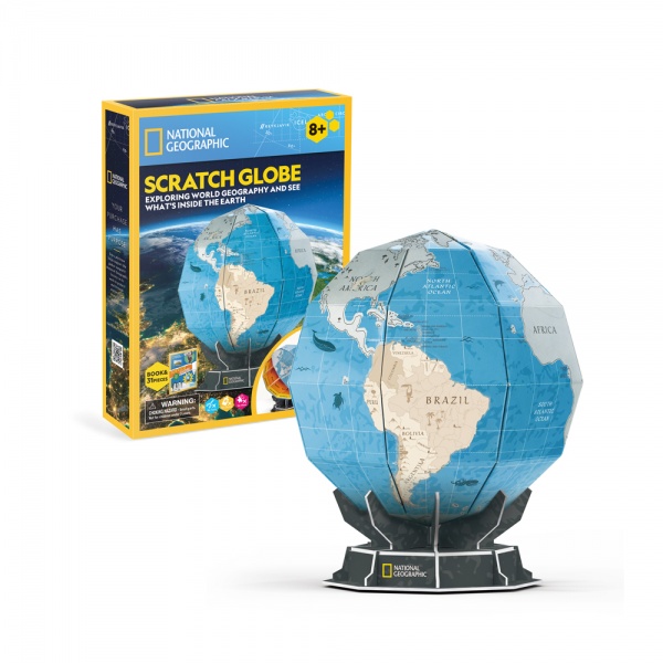 3D-пазл CubicFun STEM Скретч Глобус DS1082h