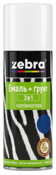 Емаль-грунт ZEBRA 2 в 1 88 темно-коричневий напівмат 400 мл