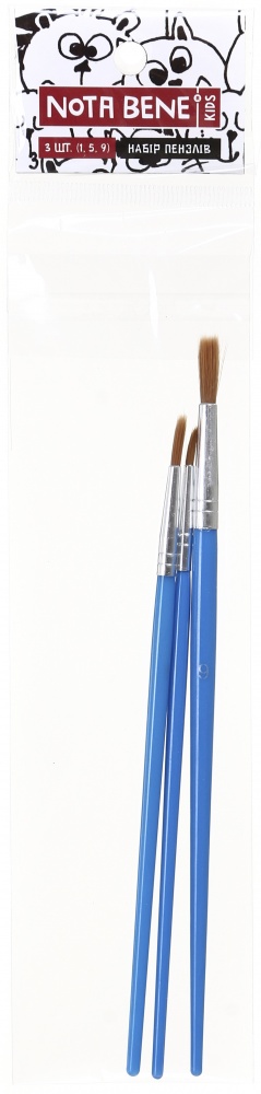 Набор кистей синтетических (1, 5, 9) 3 шт. Nota Bene