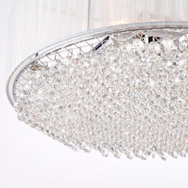 Люстра підвісна Strotskis Elegance 4x60 Вт E14 хром/білий 10071/4 