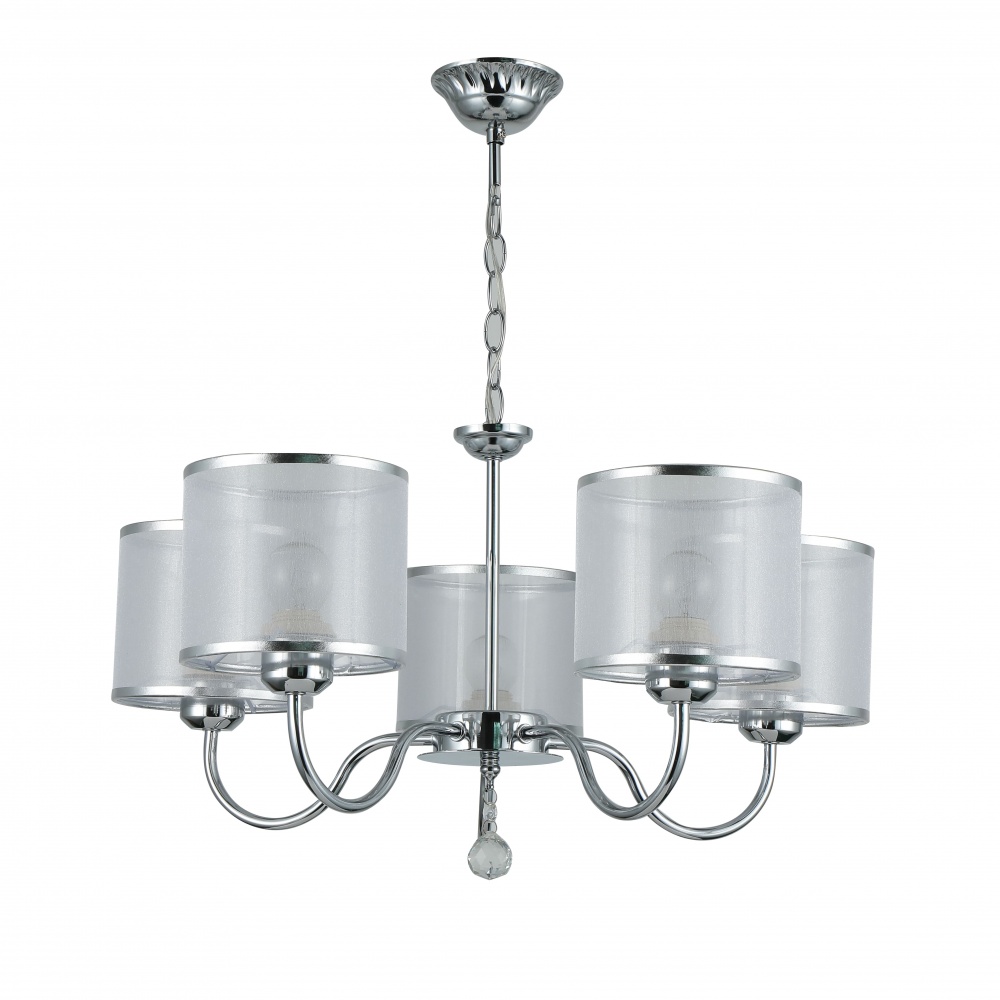 Люстра Sensio Nanter 5x40 Вт E27 хром/белый LS-07299/5S-E2740W