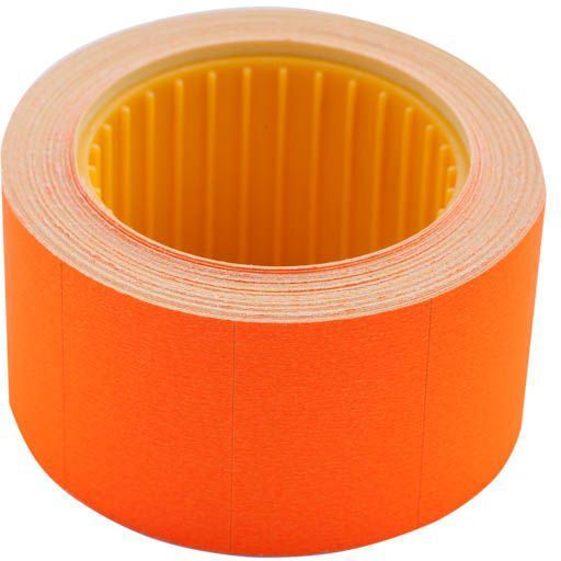 Цінник 26x16 прямокутний 128 метрів 800 шт. 6 роликів помаранчевий 