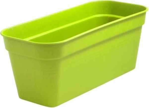 Ящик балконный Алеана Глория прямоугольный 14л оливковый (115057) 