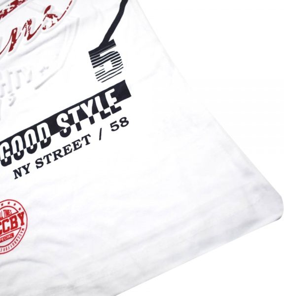 Футболка для мальчика Macma 9176 Jeans р.134 белый 