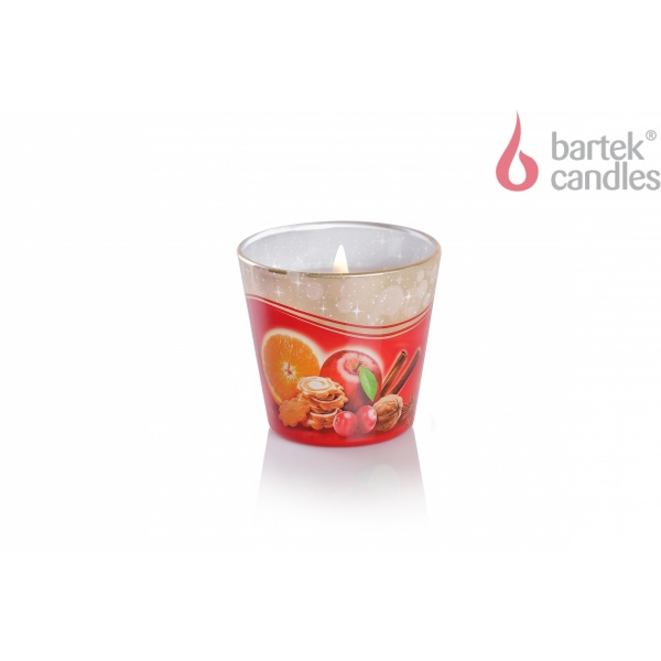 Свеча Рождественское время (стекло 115 г) Bartek Candles