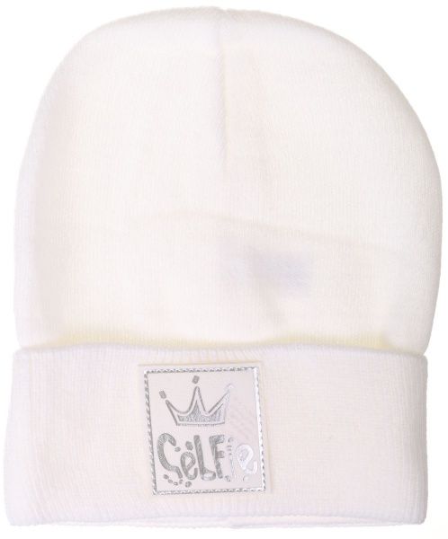 Шапочка дитяча для дівчинки Kraft+ 2641 р.50 білий 