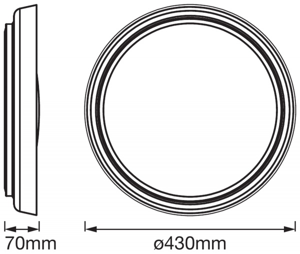 Світильник світлодіодний Ledvance SMART + WIFI ORBIS Plate 430 WT 24 Вт білий 3000...6500 К ORBIS PLATE RD 430 TW 