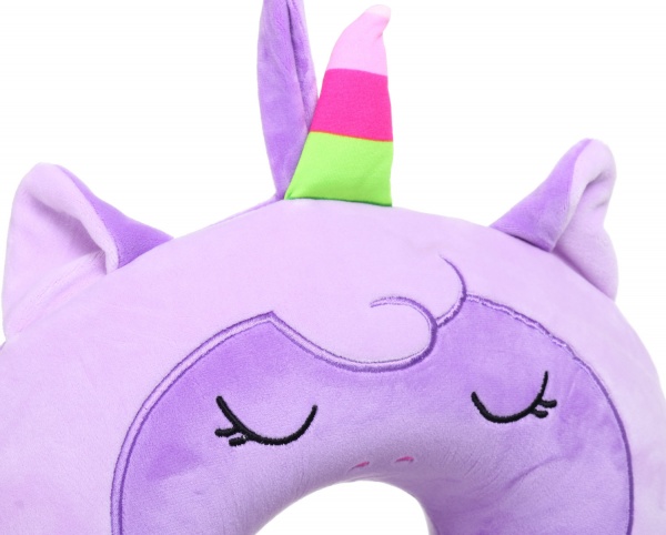 Подушка дорожная Единорог 30х30 см фиолетовый Luna