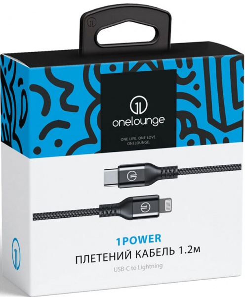 Кабель OneLounge 1,2 м чорний (14123) 