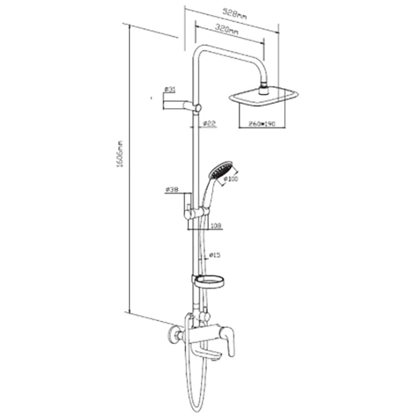 Душевая система Damixa Palace Evo 974230000