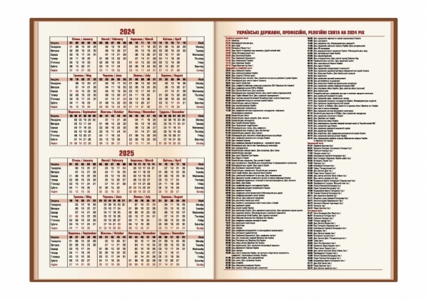 Дневник датированный желто-черный Optima A5 2024