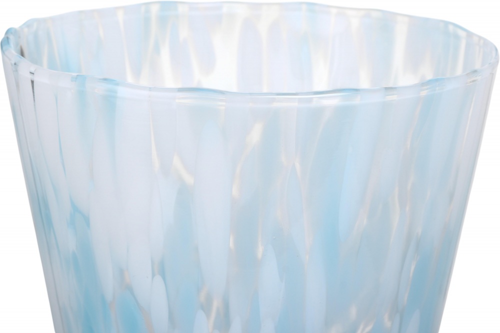 Ваза скляна Wrzesniak Glassworks Confetti 16 см блакитна 27-1061C