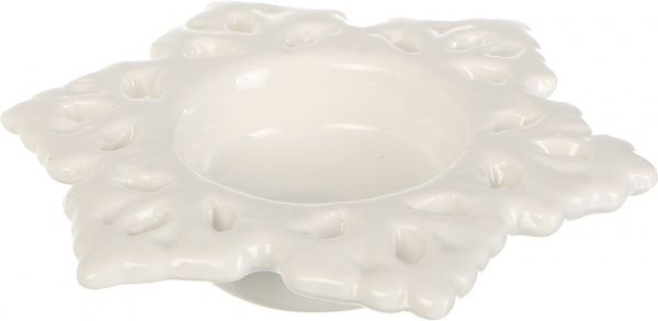 Декорація новорічна Підсвічник Сніжинка 10 см ZY6038 