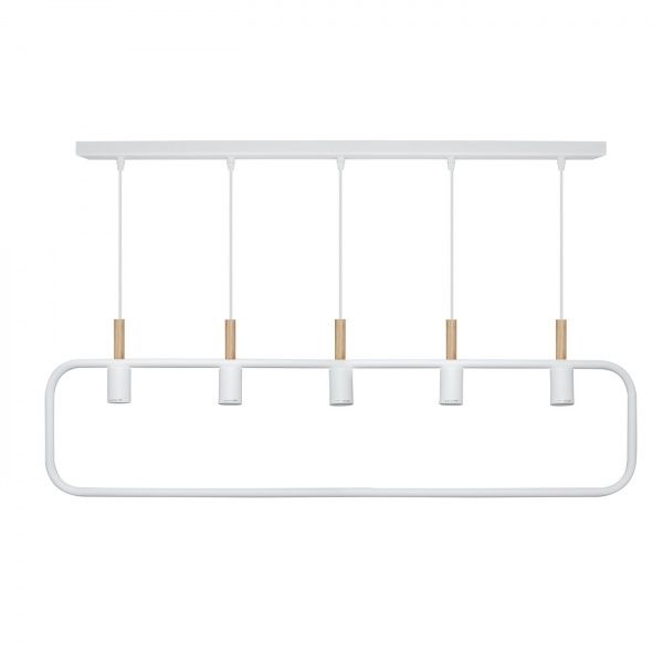 Підвіс Светкомплект Loft RL 5x40 Вт E27 білий/дерево