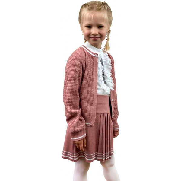 Кофта для девочки ART KNIT Герда пепел розы р.116-122 