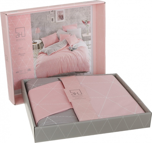 Комплект постельного белья Rhomb 2 140 TC розовый La Nuit 