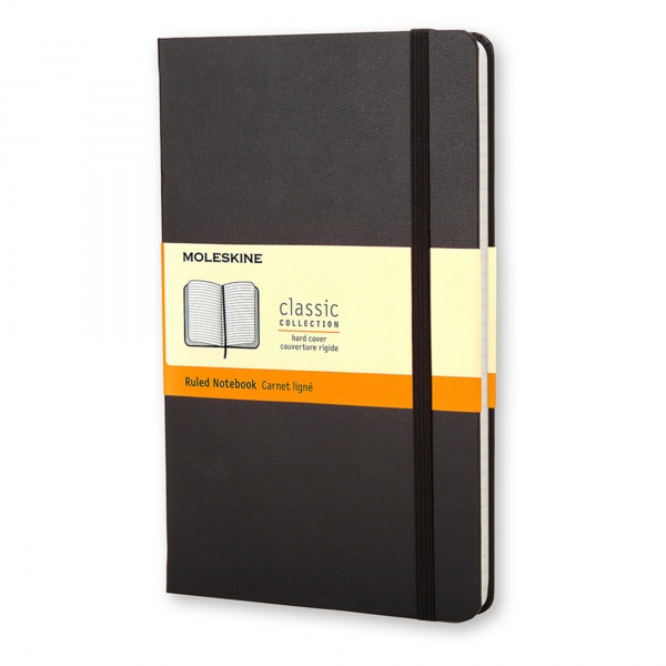 Блокнот для записей Classic 13х21 см линия черный QP060 Moleskine