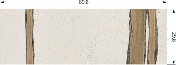 Плитка Ceramika Paradyz Bella Grys Dekor Mix Rekt. Mat 29,8x89,8 