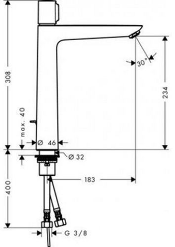 Смеситель для умывальника Hansgrohe Talis Select E 240 71752000