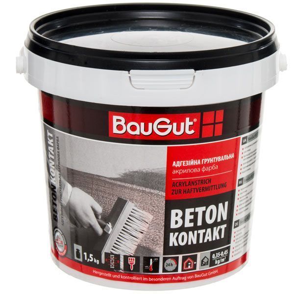 Краска адгезионная BauGut BETON KONTAKT 1,5 кг