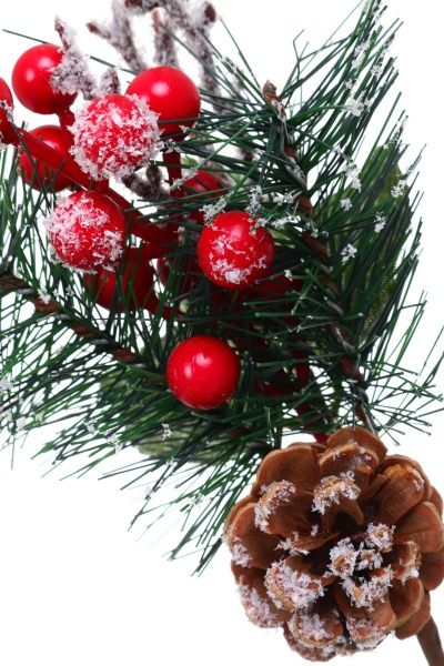 Декорація новорічна Пучечок хвойний з ягодами 22 см EPI-SL4072 