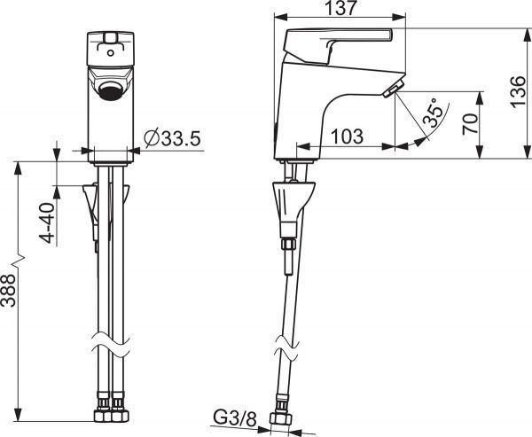 Смеситель для умывальника Oras Saga Style 3910FH