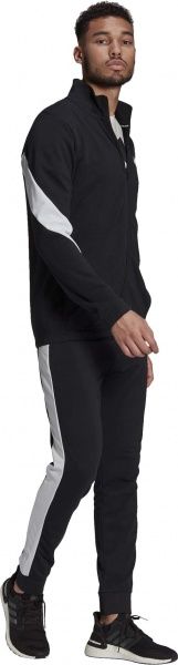 Спортивний костюм Adidas M COTTON TS GM3826 р. S чорно-білий