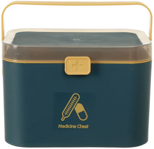 Органайзер декоративный для мелочей Soft-cиний многоуровневый с ручкой 24x23x29 см 