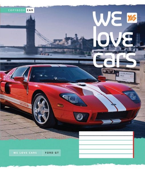 Комплект тетрадей We love cars 60 листов в клетку 10 шт. YES