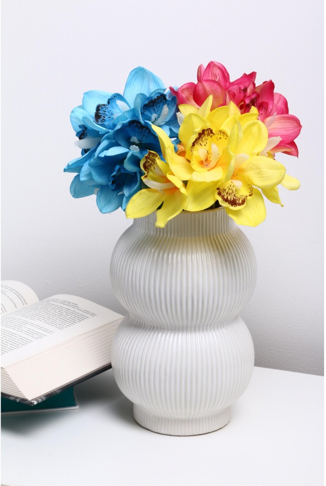 Ваза керамічна Sensio Mambo 25,5 см біла PS33431