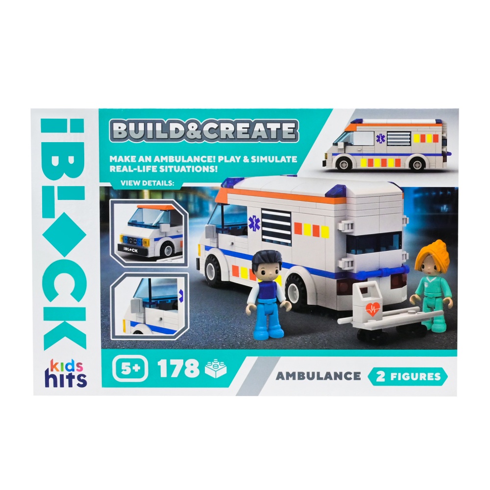 Іграшка-конструктор Shantou Kids hits IBLOCK JUNIOR Міська швидка допомога 178 дет. KH17/001/1