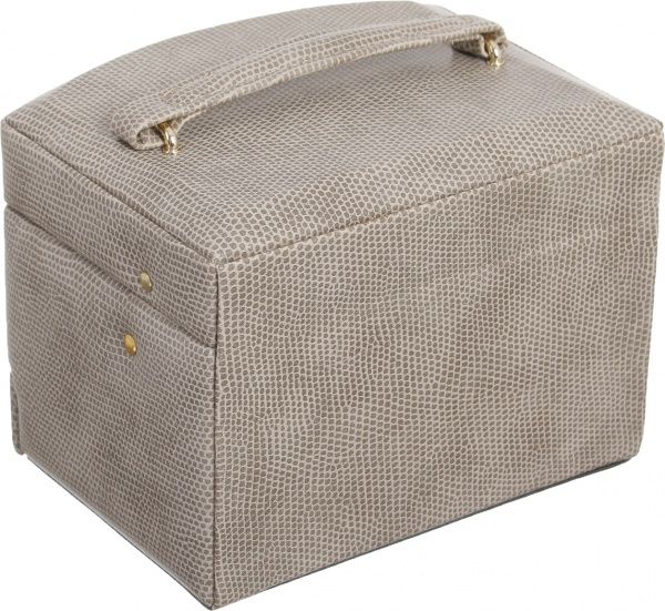 Шкатулка для украшений 16х13,5х12 см серая