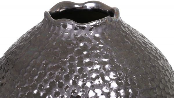 Ваза керамическая серебрянная Феб 20х18 см