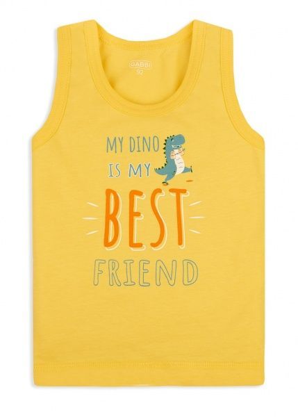 Майка детская для мальчика Габби Технозавр МК-20-13/1 р.74 желтый 