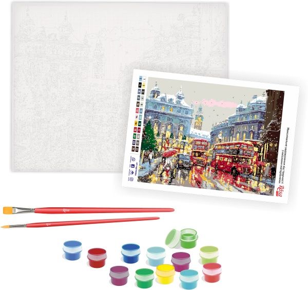 Картина по номерам Зимний Лондон 35х45 см Rosa Start 