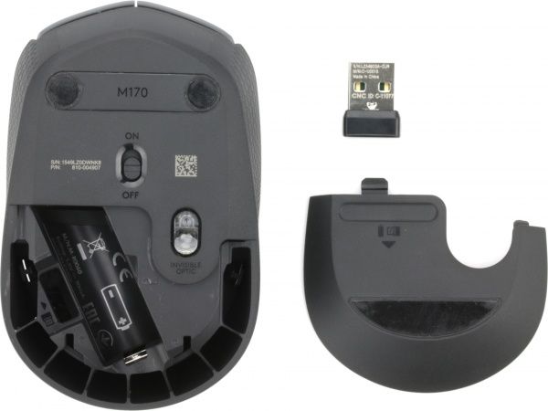 Миша Logitech Wireless Mouse M170 910-004642 black 