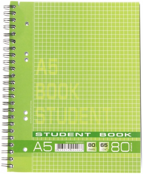 Блокнот А5 спираль 80 л КВ5580