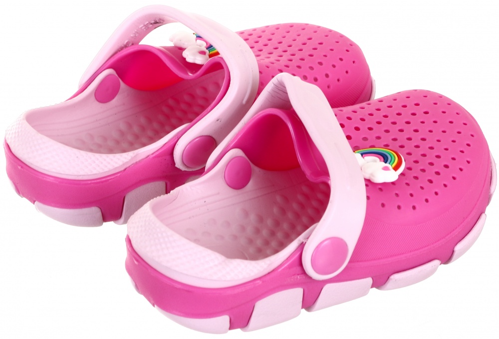 Сабо для девочек Shantou Радуга р.33 розовый (ls-0015)