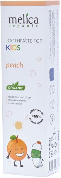Детская зубная паста Melica Organic Персик 100 мл
